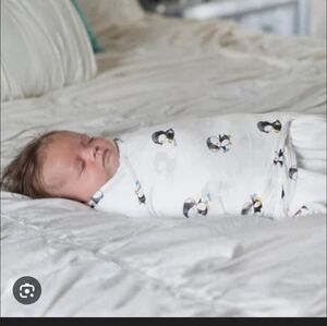 Nested Bean Premier Kids Pajamas Sleep Sack - White with Penguin Design